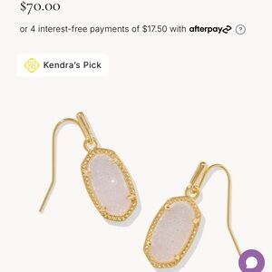 Kendra Scott Gold Earrings in Iridescent Drusy